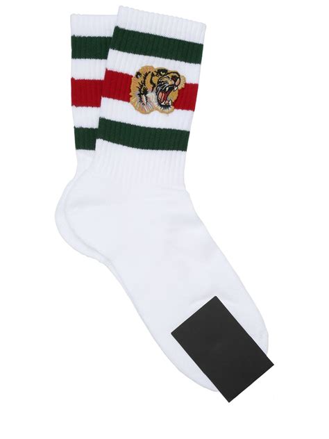 white gucci socks|gucci tiger socks.